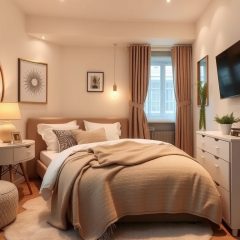 Mała sypialnia: praktyczne zasady aranżacji i sprytne triki na optyczne powiększenie przestrzeni