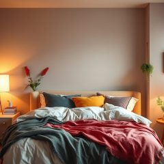 Szara sypialnia jak ocieplić światłem, tkaninami i dodatkami, by zyskała przytulny klimat