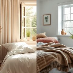 Sypialnia latem i zimą: jak zmieniać tekstylia i aranżację dla optymalnego komfortu snu