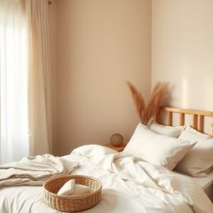 Beżowa sypialnia: jak ocieplić wnętrze naturalnymi materiałami i światłem dla przytulnej atmosfery